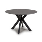 Logan 1200mm Grey Sintered Stone Round Dining Table - Pendle Village Furniture